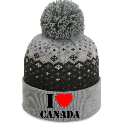 I Love Canada The Baniff Cuffed Pom Beanie