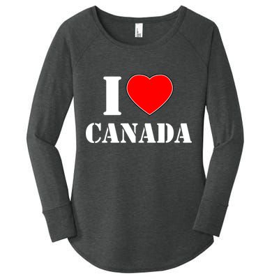 I Love Canada Women's Perfect Tri Tunic Long Sleeve Shirt