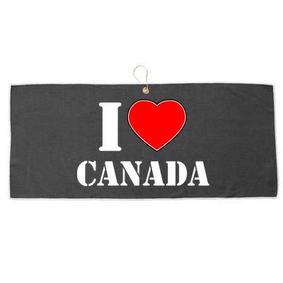 I Love Canada Large Microfiber Waffle Golf Towel