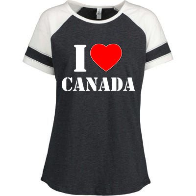 I Love Canada Enza Ladies Jersey Colorblock Tee