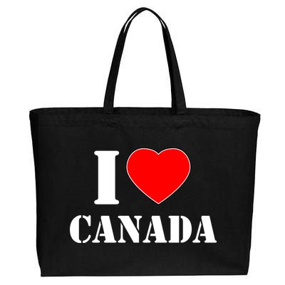 I Love Canada Cotton Canvas Jumbo Tote