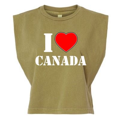 I Love Canada Garment-Dyed Women's Muscle Tee