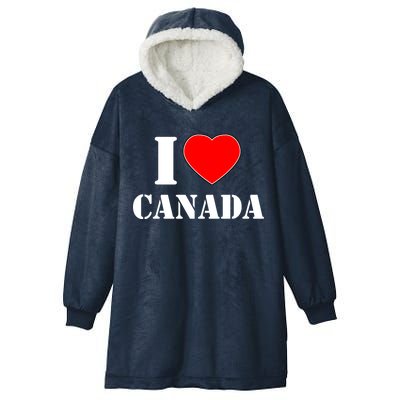 I Love Canada Hooded Wearable Blanket