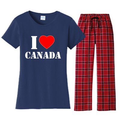 I Love Canada Women's Flannel Pajama Set