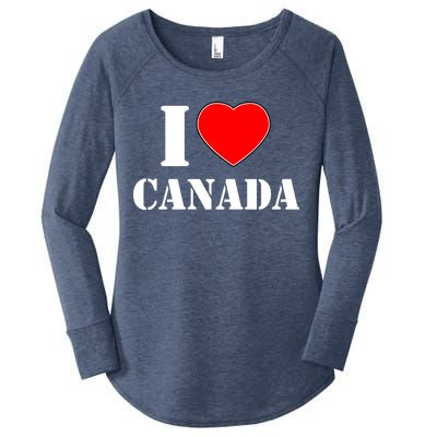 I Love Canada Women's Perfect Tri Tunic Long Sleeve Shirt