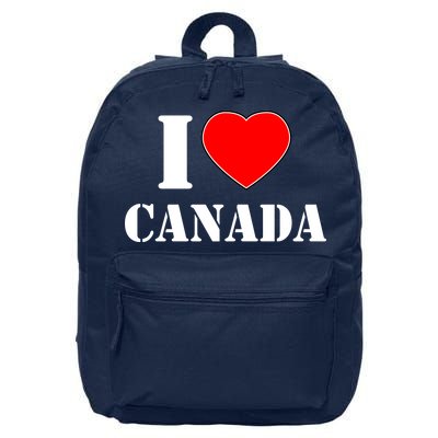 I Love Canada 16 in Basic Backpack