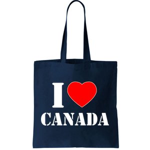 I Love Canada Tote Bag