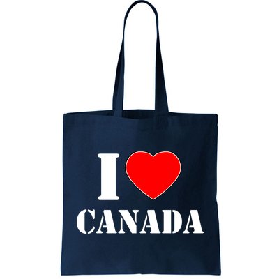 I Love Canada Tote Bag