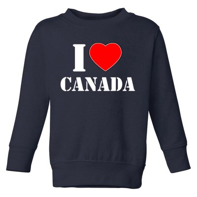 I Love Canada Toddler Sweatshirt