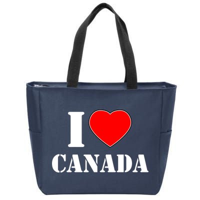 I Love Canada Zip Tote Bag