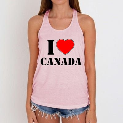 I Love Canada Women's Knotted Racerback Tank