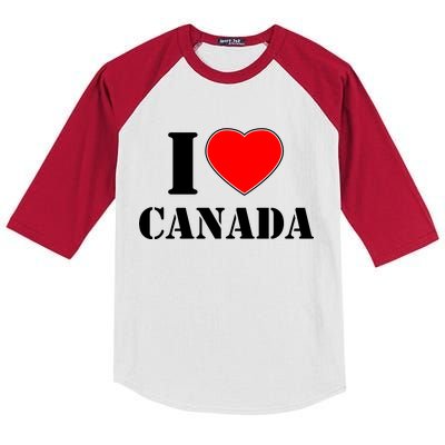 I Love Canada Kids Colorblock Raglan Jersey