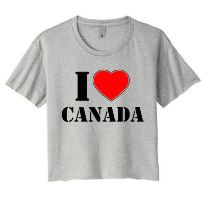 I Love Canada Women's Crop Top Tee