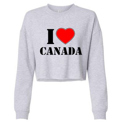 I Love Canada Cropped Pullover Crew