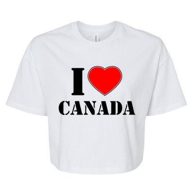 I Love Canada Bella+Canvas Jersey Crop Tee