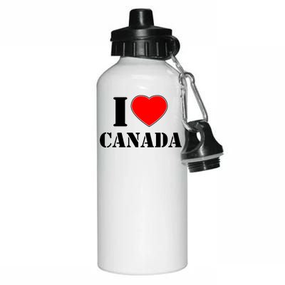 I Love Canada Aluminum Water Bottle