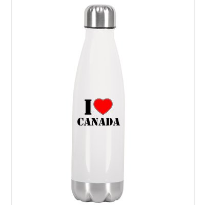 I Love Canada Stainless Steel Insulated Water Bottle