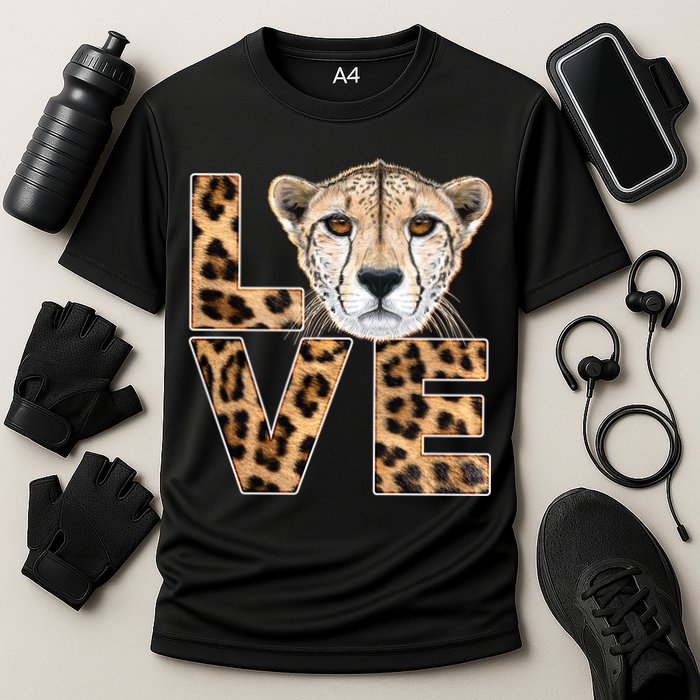 I Love Cheetahs Cooling Performance Crew T-Shirt