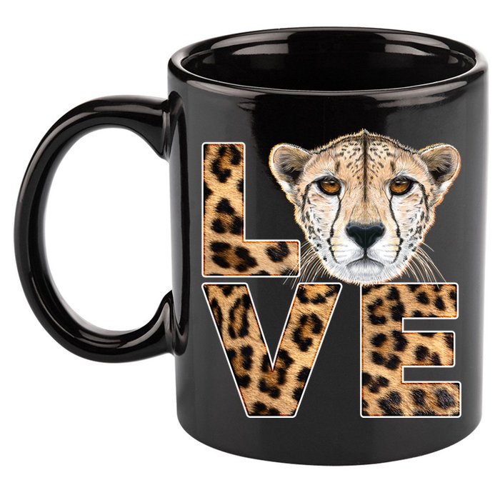 I Love Cheetahs 11oz C Handle Ceramic Mug