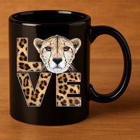 I Love Cheetahs 11oz C Handle Ceramic Mug