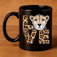 I Love Cheetahs 11oz C Handle Ceramic Mug