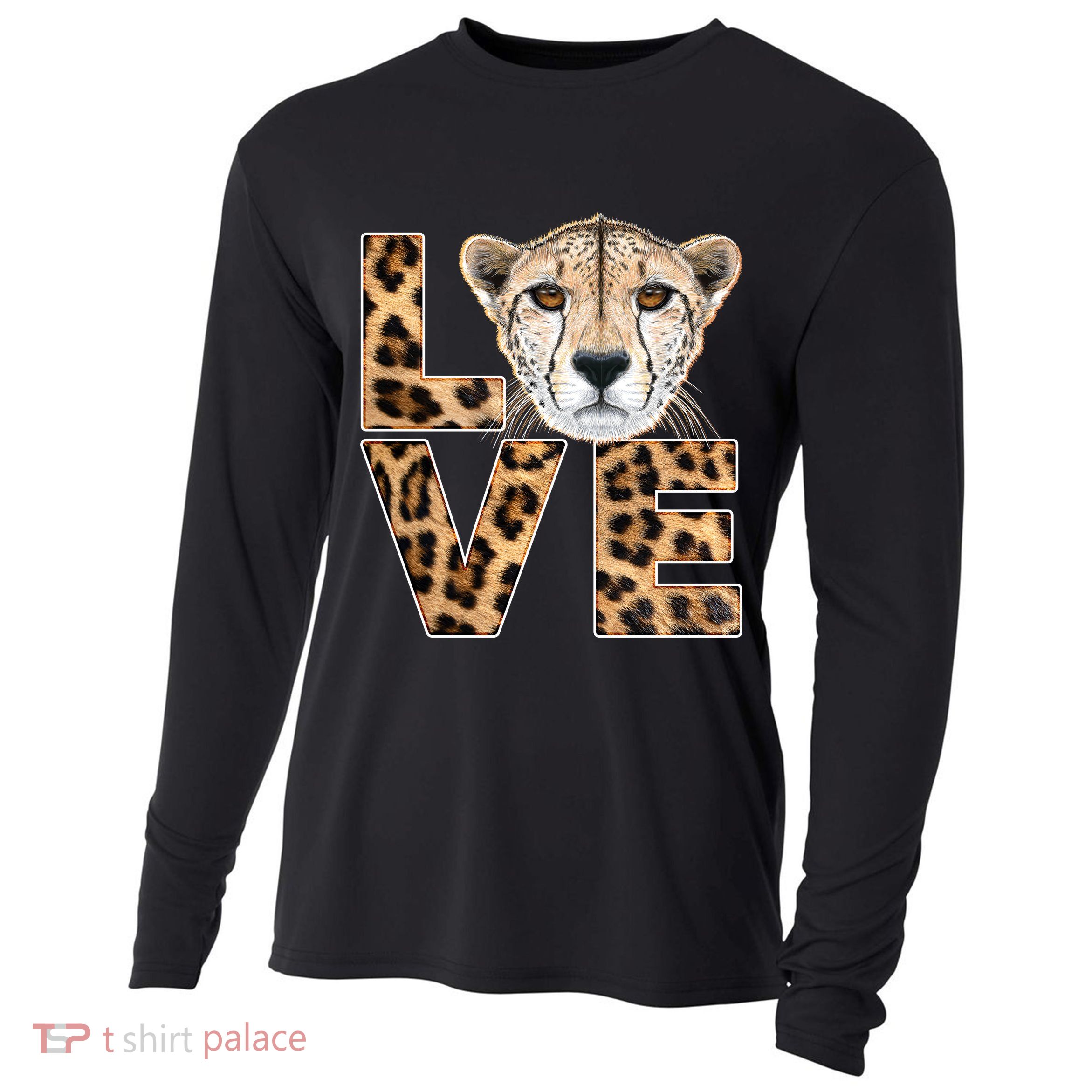 I Love Cheetahs Cooling Performance Long Sleeve Crew