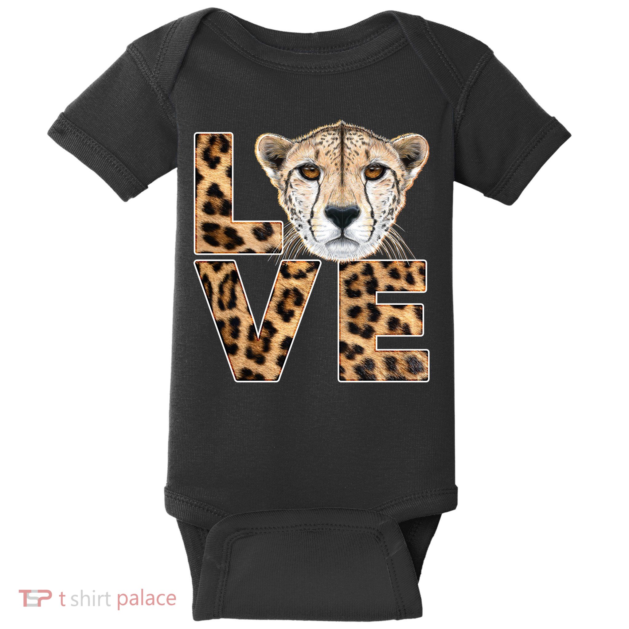 I Love Cheetahs Baby Bodysuit