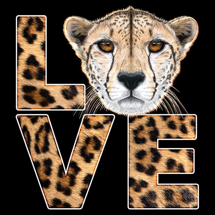 I Love Cheetahs Baby Bodysuit