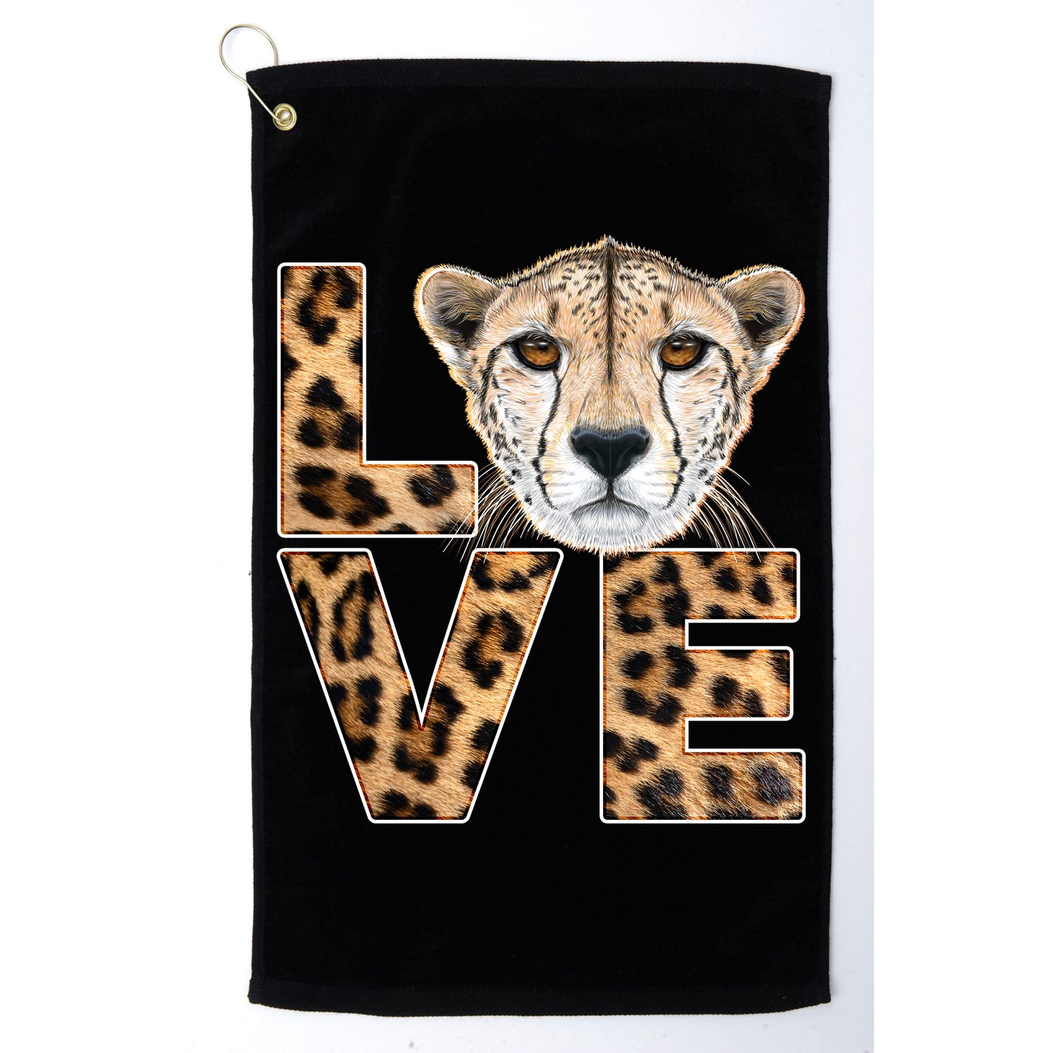 I Love Cheetahs Golf Towel