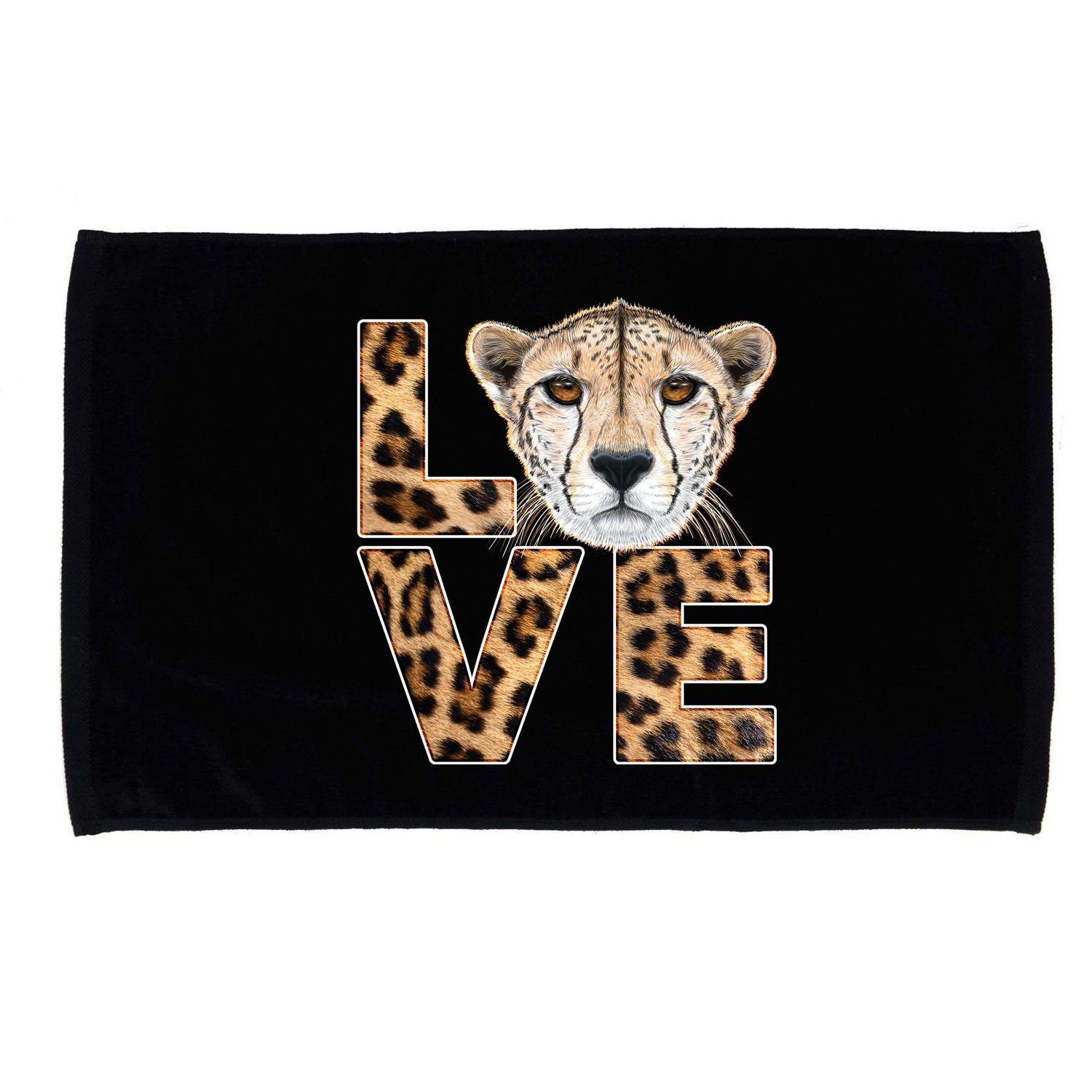 I Love Cheetahs Microfiber Hand Towel