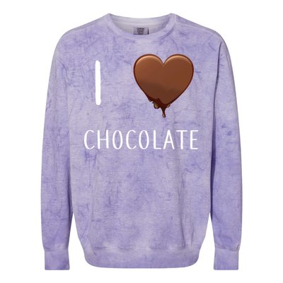 I Love Chocolate Colorblast Crewneck Sweatshirt