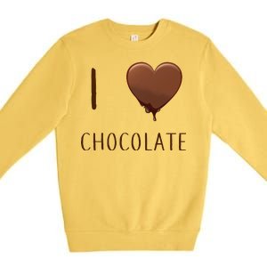 I Love Chocolate Premium Crewneck Sweatshirt