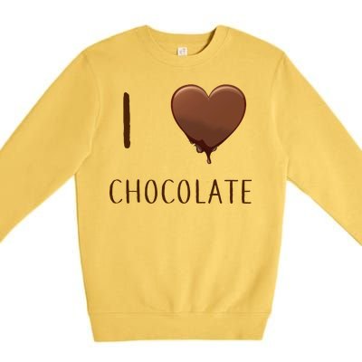 I Love Chocolate Premium Crewneck Sweatshirt