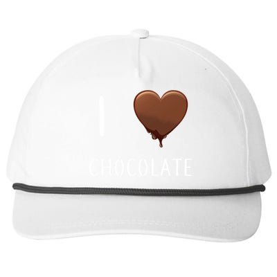 I Love Chocolate Snapback Five-Panel Rope Hat