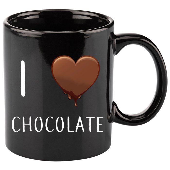I Love Chocolate 11oz C Handle Ceramic Mug