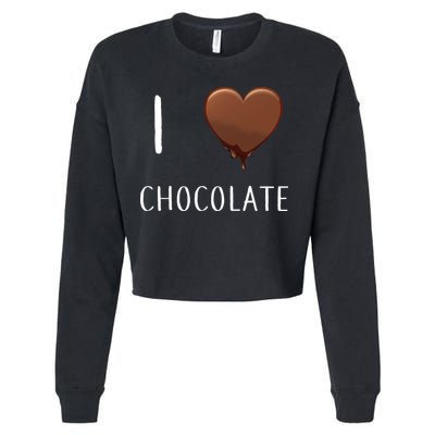 I Love Chocolate Cropped Pullover Crew