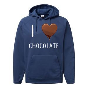 I Love Chocolate Performance Fleece Hoodie