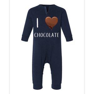 I Love Chocolate Infant Fleece One Piece