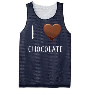 I Love Chocolate Mesh Reversible Basketball Jersey Tank