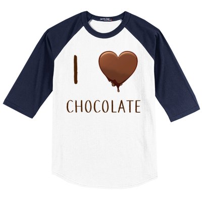 I Love Chocolate Baseball Sleeve Shirt