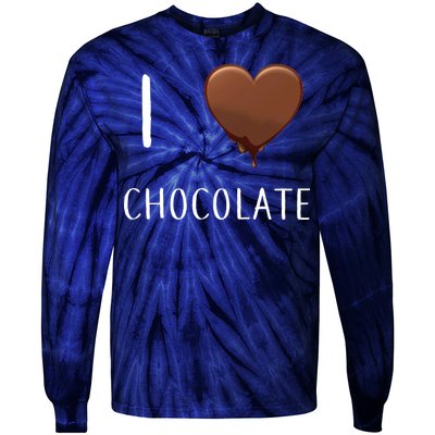 I Love Chocolate Tie-Dye Long Sleeve Shirt