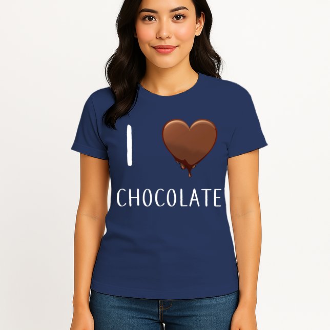 I Love Chocolate Womens T-Shirt