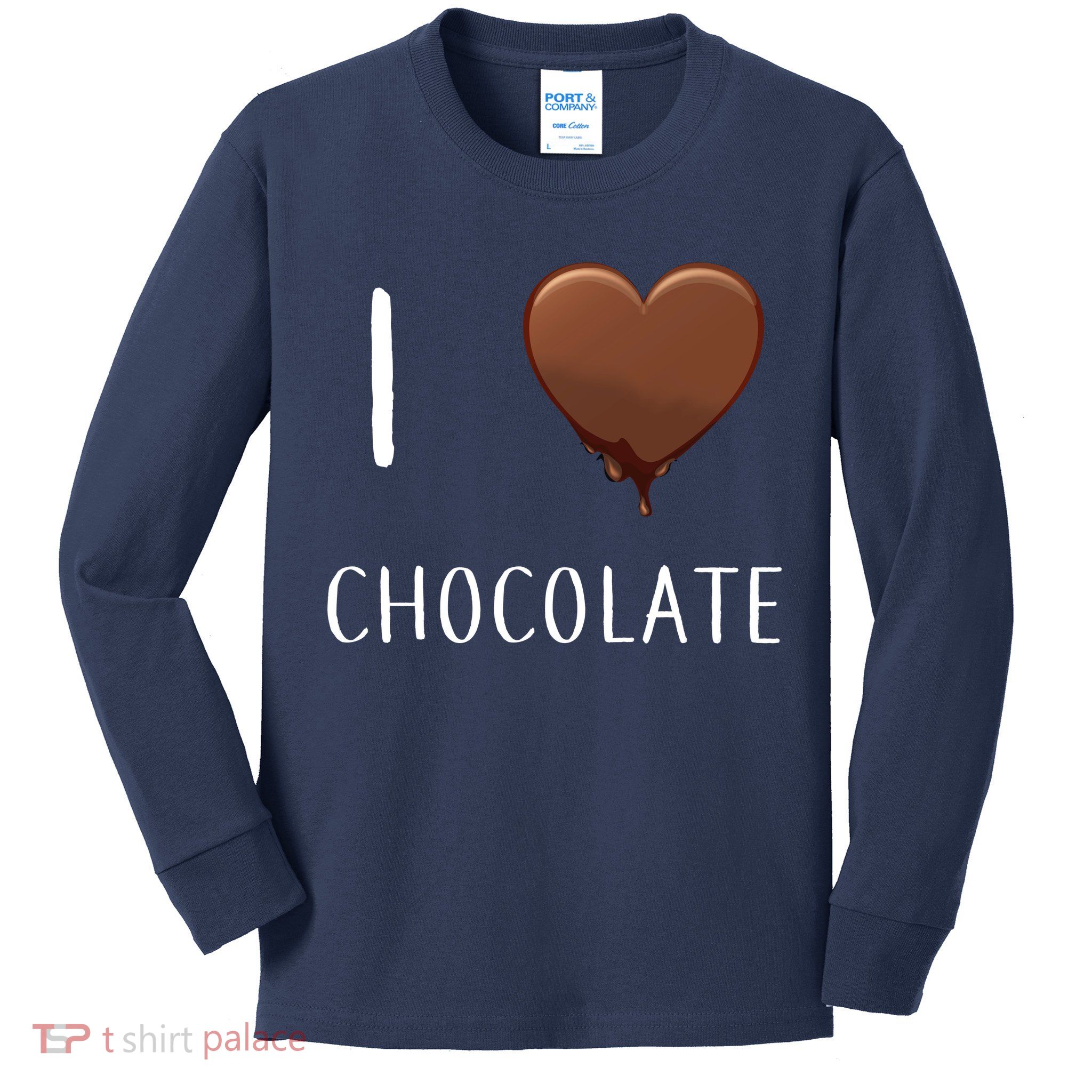 I Love Chocolate Kids Long Sleeve Shirt