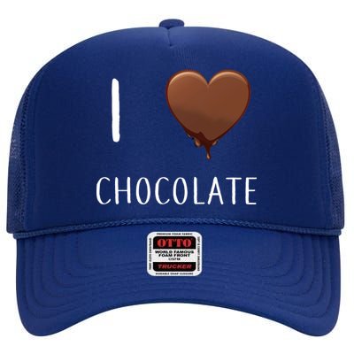 I Love Chocolate High Crown Mesh Back Trucker Hat