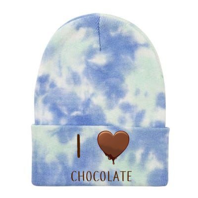 I Love Chocolate Tie Dye 12in Knit Beanie