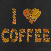 I Love Coffee 7 Panel Mesh Trucker Snapback Hat