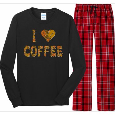 I Love Coffee Long Sleeve Pajama Set