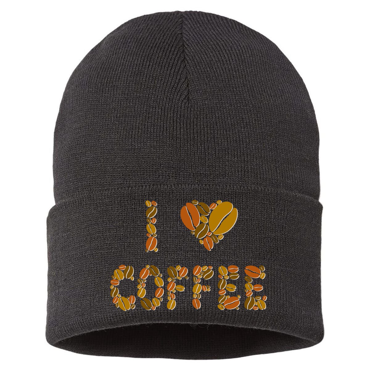 I Love Coffee Sustainable Knit Beanie