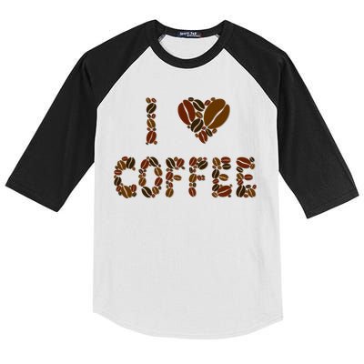 I Love Coffee Kids Colorblock Raglan Jersey