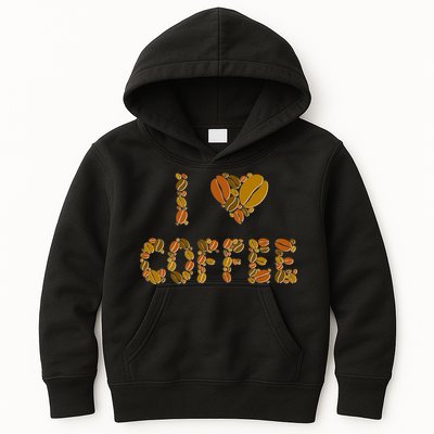 I Love Coffee Kids Hoodie